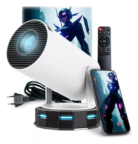 Projetor Portátil De Cinema Em Casa HY300 4K Android 11 Dual Wifi